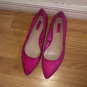 Barley worn Forever 21 hot pink pointed toe flats